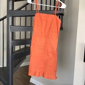 Burnt orange mini dress